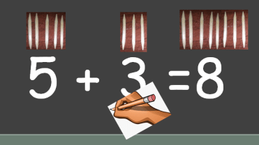 3 + 2 = 5