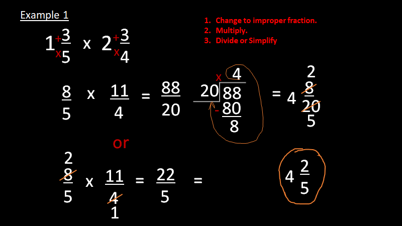 Multiplying Mixed Fractions Multiplying Mixed Fractions