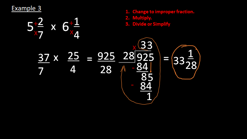 Multiplying Mixed Fractions Multiplying Mixed Fractions