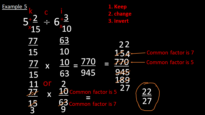 Dividing Mixed Fractions Dividing Mixed Fractions