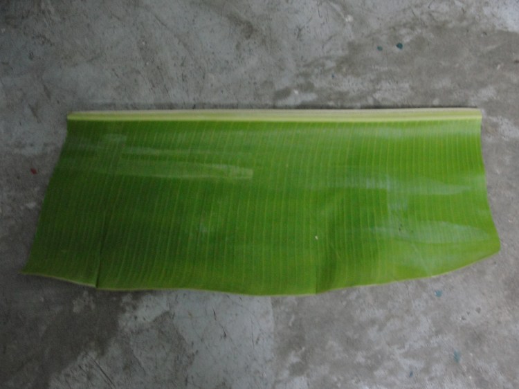 sliced banana leaf