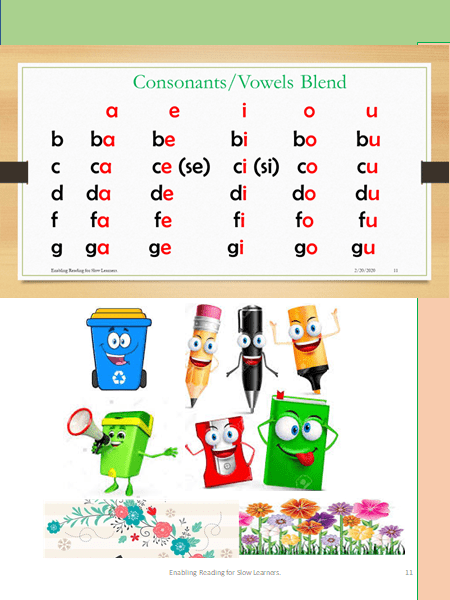 Consonant/Vowel blend