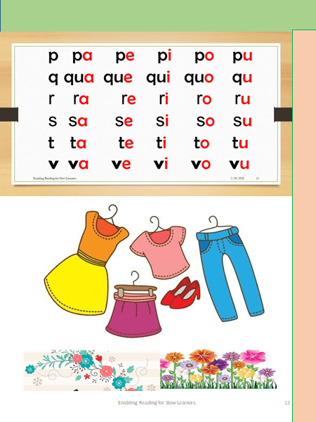 Consonant/Vowel blend