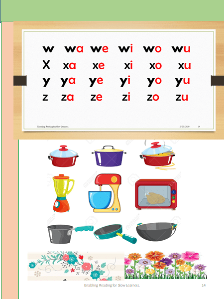 Consonant/Vowel blend