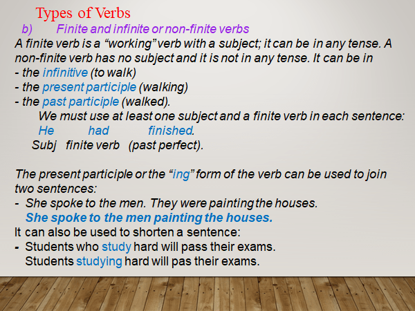 Types of verbs
