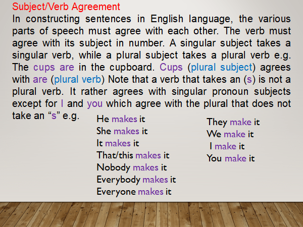 Subject-Verb Agreement Subject-Verb Agreement