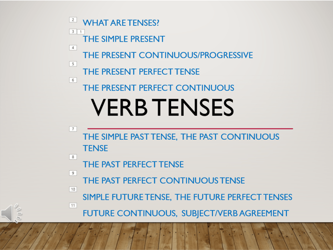 Verb Tenses - General Education For All And Entertainment