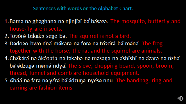 Nkwen Language Alphabet