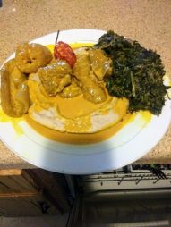 African dishes - Achu Soup And Meat