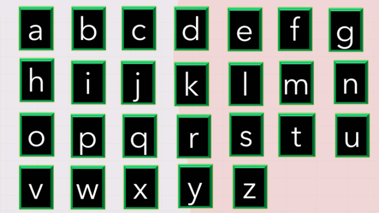 Letters of the Alphabet - Lowercase - dark color