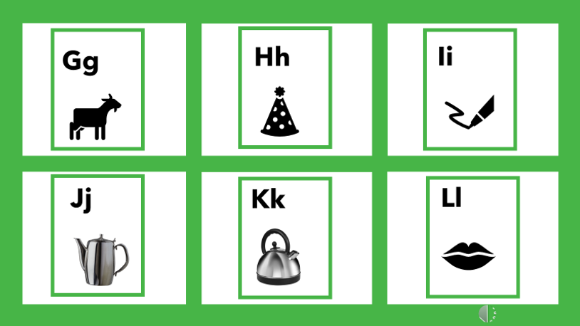 Letter Object Identification - Gg - Ll