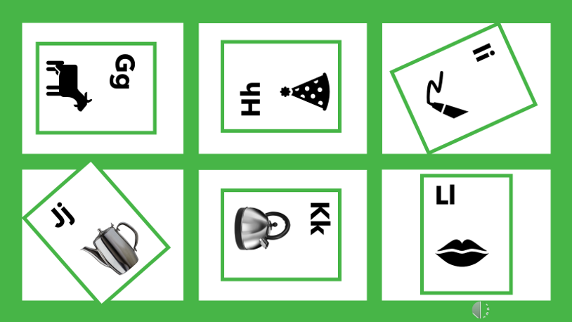 Identifying Upper and Lowercase letters Gg - Ll