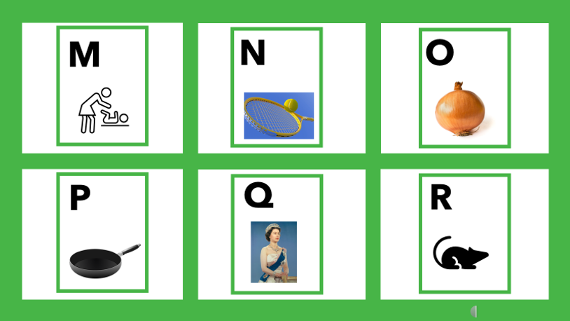 Letter Object Identification - M - R - uppercase