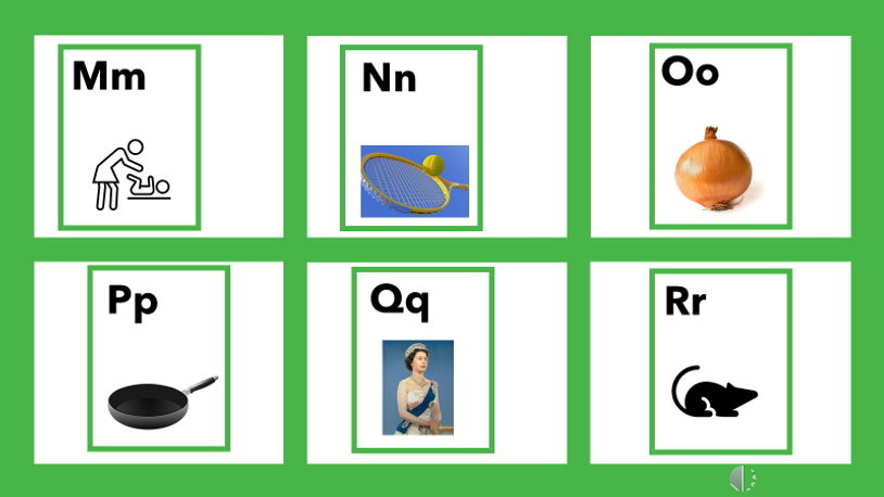 Letter Object Identification - Mm - Rr