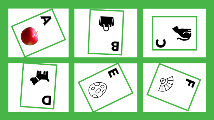 Letter Object Identification - A -F - uppercase