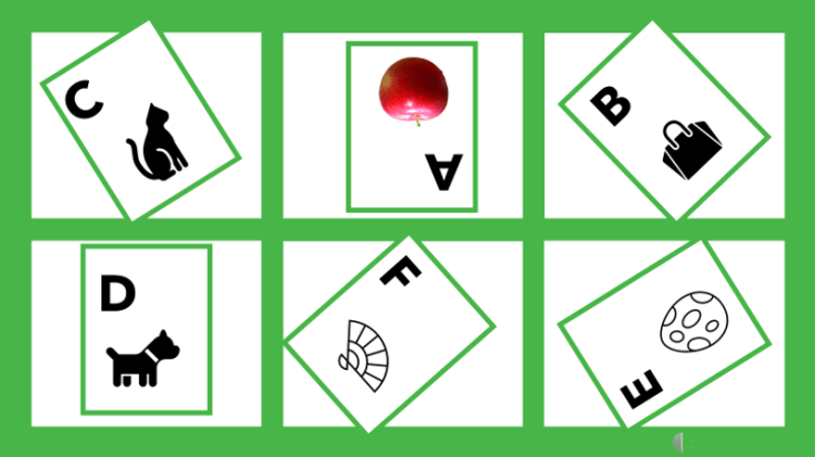 Letter Object Identification - A - F - uppercase