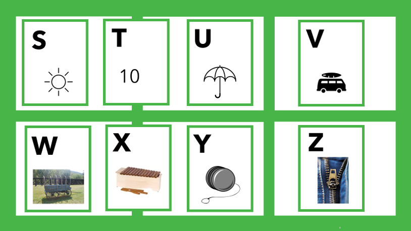 Letter Object Identification - A - F - uppercase