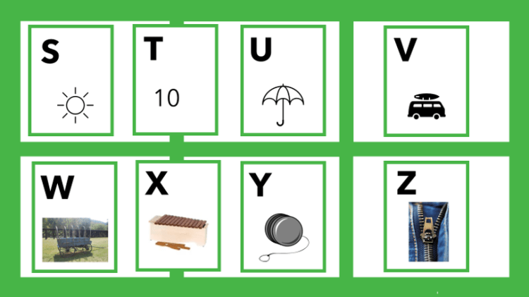 Letter Object Identification - A - F - uppercase