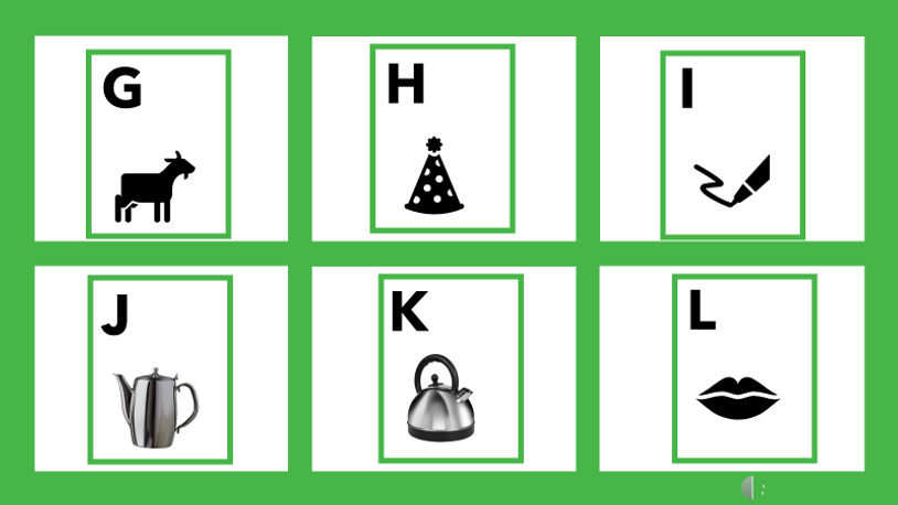 Letter Object Identification - G - L - uppercase