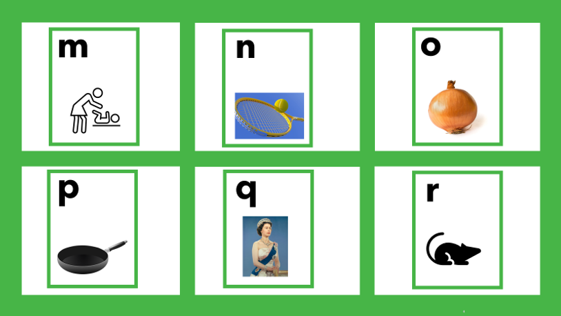 Letter Object Identification - m - r - lowercase