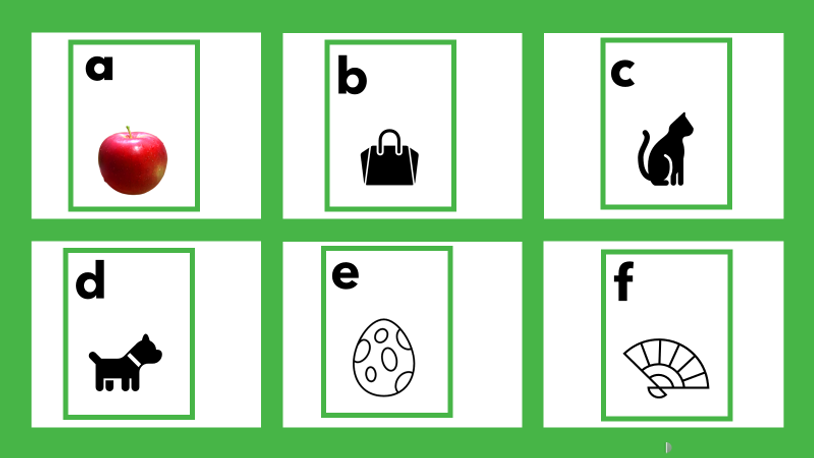 Letter Object Identification - a - f - lowercase