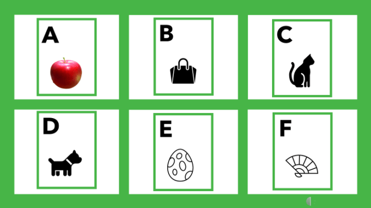 Letter Object Identification - a - f - uppercase