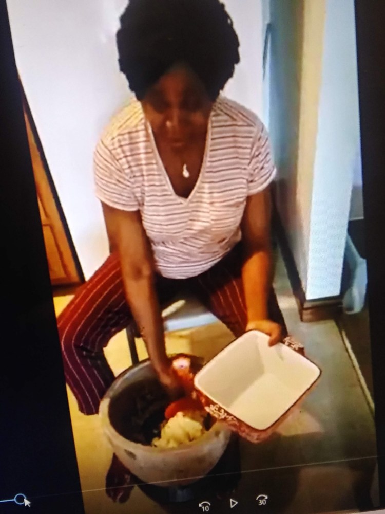 Achu and yellow soup African dish