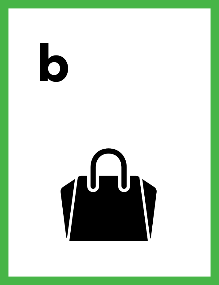 b is for bag