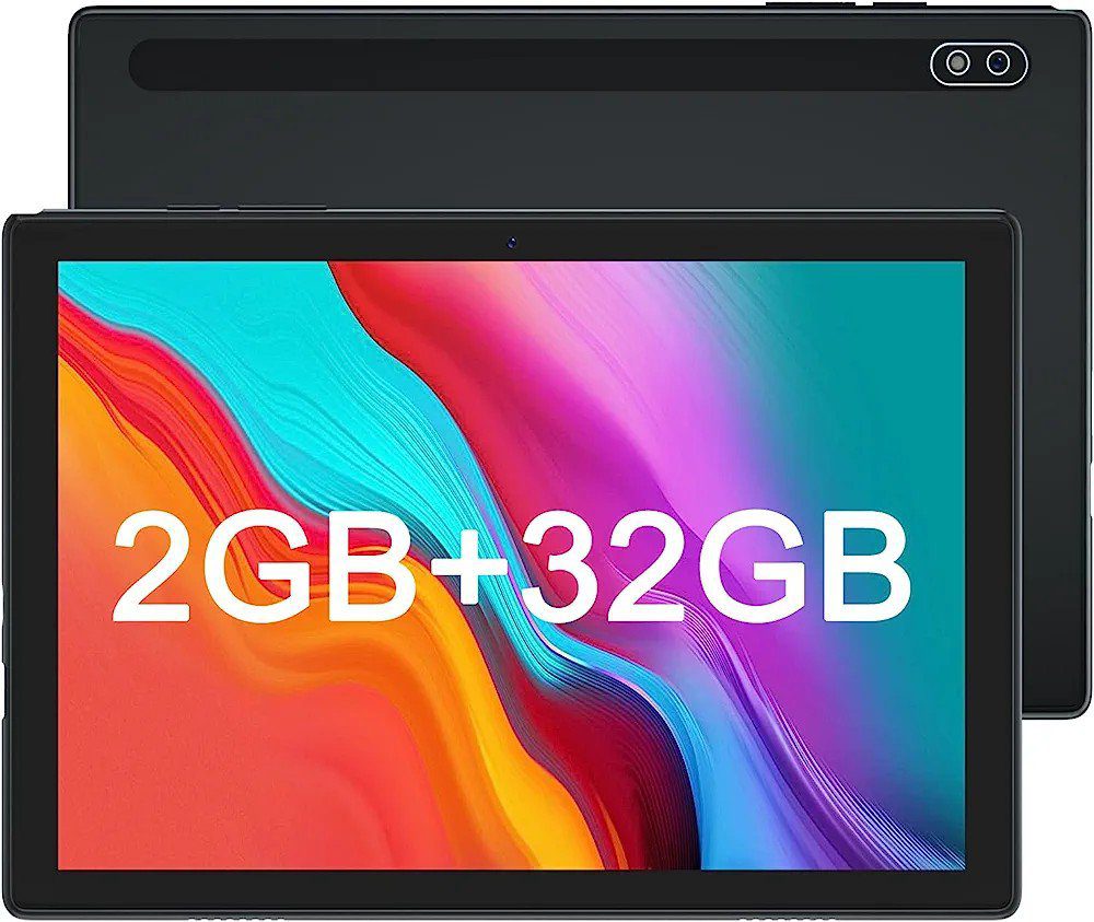 Hoozo Tablet 10 Inch, Android 10 Tablets with 6000mAh Long Battery Life, Quad Core HD Touch Screen, 32GB, 8MP Camera, WiFi BT Google Play Tabletas PC - Black