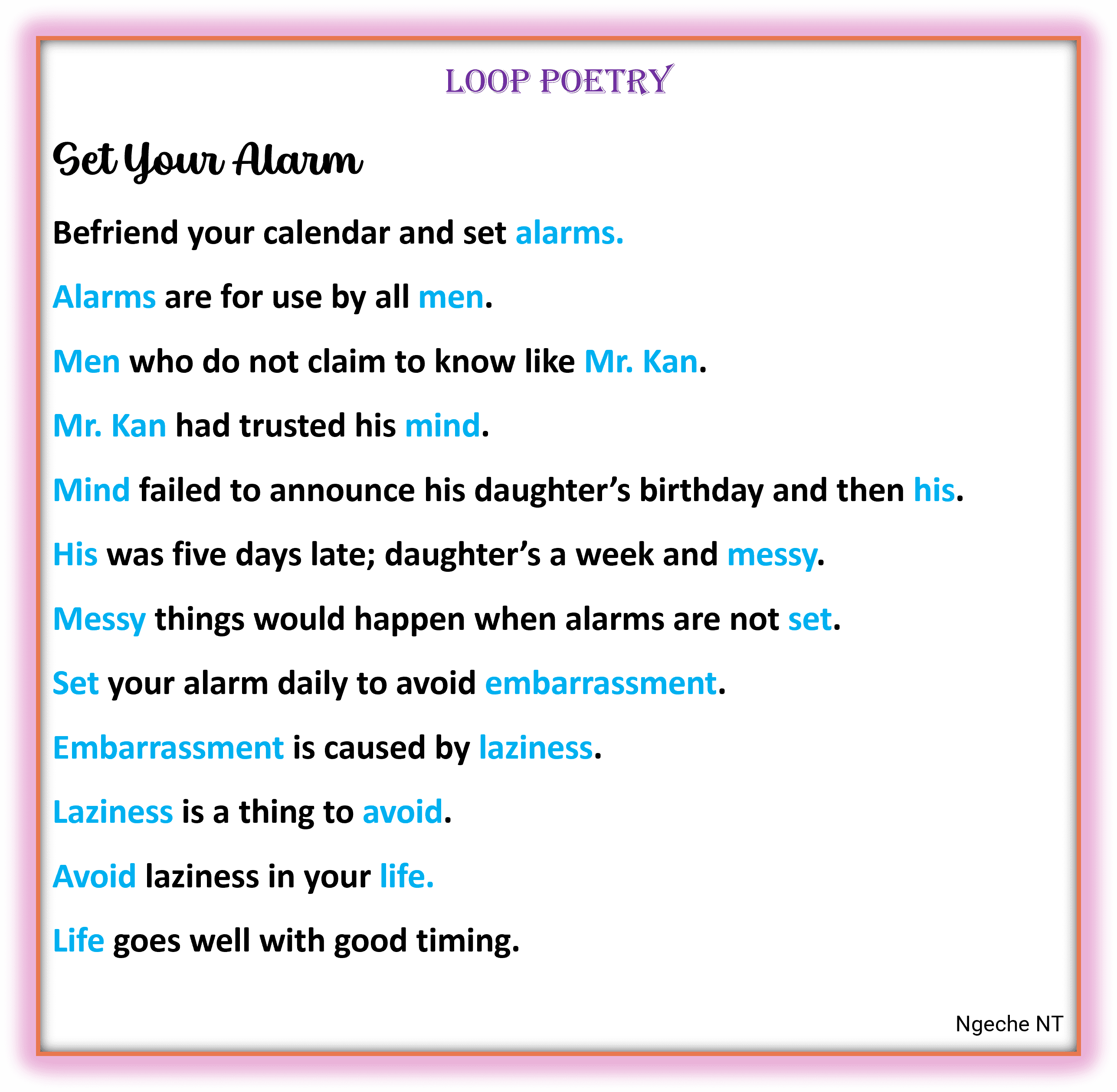 Loop Poetry - Set Your Alarm