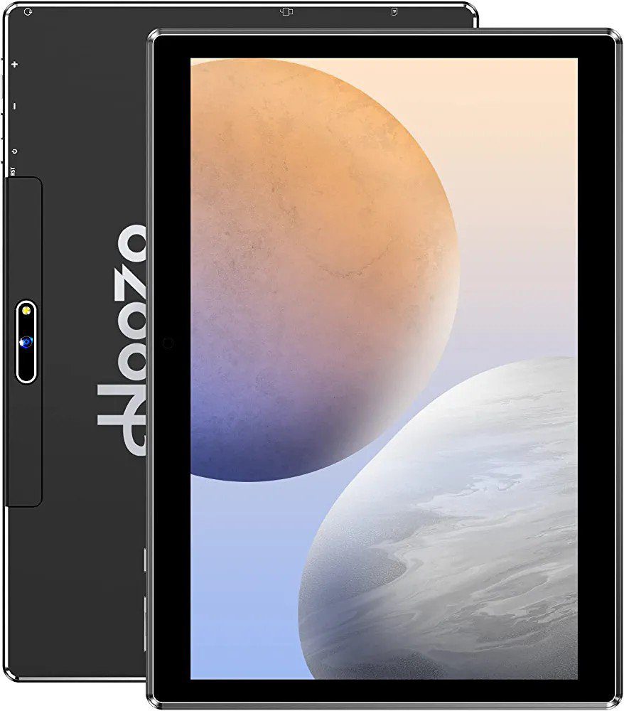 Hoozo Tablet 10 Inch, Android 10 Tablets with 6000mAh Long Battery Life, Quad Core HD Touch Screen, 32GB, 8MP Camera, WiFi BT Google Play Tabletas PC - Black