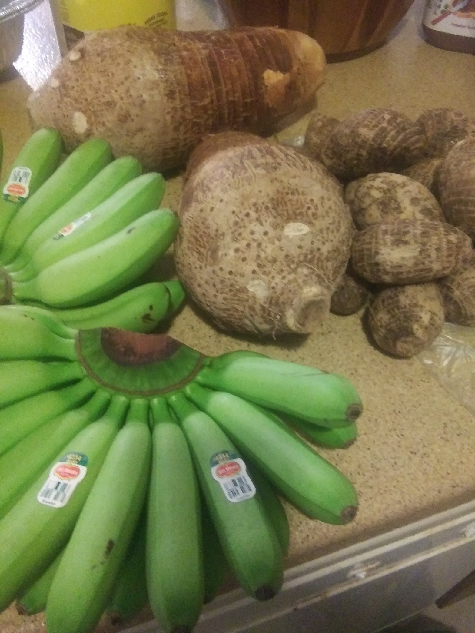 Cocoyam and banana for the Achu dish - General Education For All And Entertainment