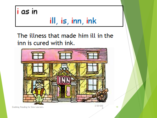 The /i/ sound in a sentence