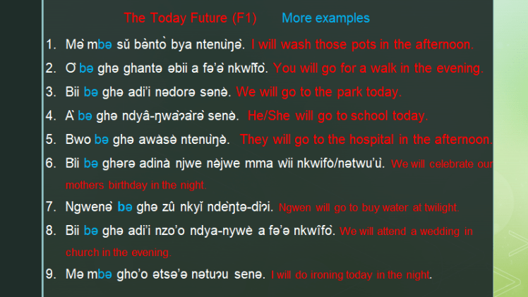 Nkwen Language Exercise