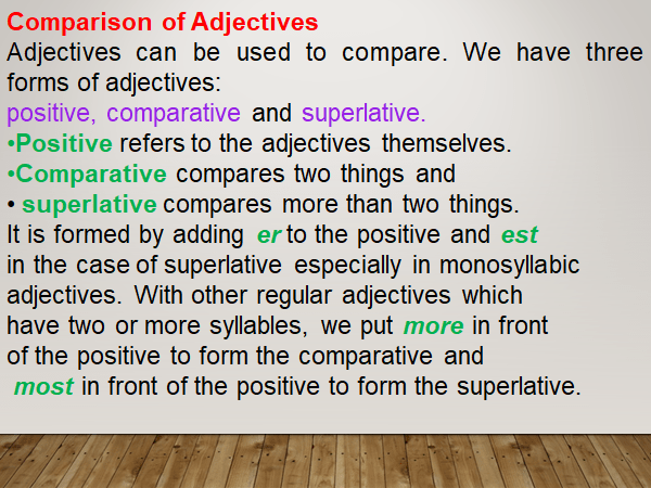 Comparison of Adjectives