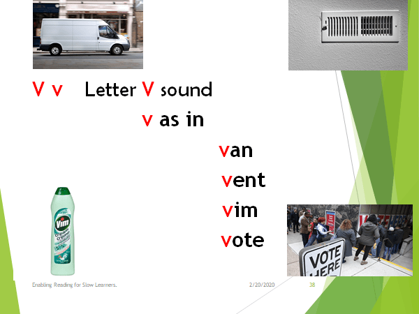 The letter v