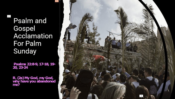 Palm SundayYear A - Gospel amd Gospel Acclamation