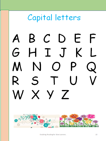 Capital Letters of the English Alphabet